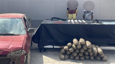 ضبط 98 كيلو لمخدرى البانجو والحشيش بحوزة شخصين بدمياط 