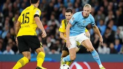 دوري أبطال أوروبا، مانشستر سيتي يتقدم على دورتموند بثنائية في الشوط الأول