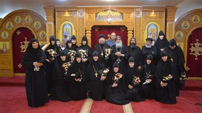 وفد رهباني روسي يزور دير الأم ساره بالمنيا