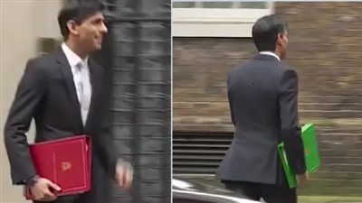 هل هو ساحر.. كيف تغير لون الملف بيد ريشي سوناك من أحمر لأخضر بلمح البصر | فيديو