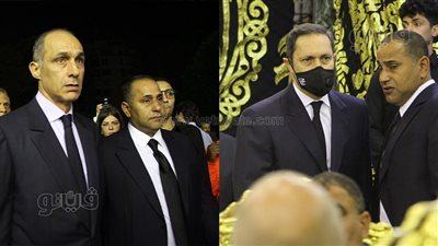 جمال وعلاء مبارك يقدمان العزاء في فريد الديب | فيديو وصور