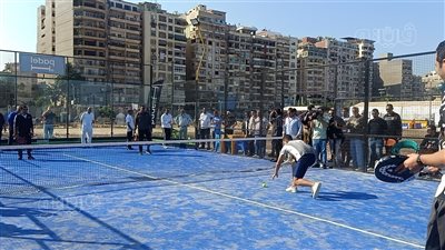 وزير الشباب ومحافظ الدقهلية في مباراة تنس بنادي الحوار بالمنصورة | فيديو وصور 