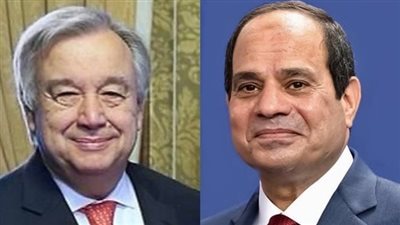  السيسي يلتقي سكرتير عام الأمم المتحدة على هامش القمة العربية بالجزائر