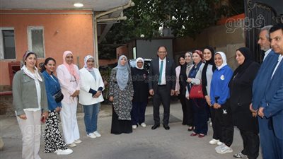 رئيس جامعة حلوان يتفقد كلية التربية الرياضية بنات ويشجع على تطوير الكلية