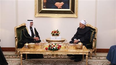 شيخ الأزهر يستقبل وزير التسامح والتعايش الإماراتي بمقر إقامته في البحرين 