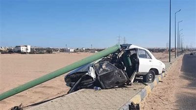 الاستماع لأقوال المصابين في حادث اصطدام سيارة بعمود خرسانة بأكتوبر 