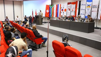 مفاجآت عديدة خلال المؤتمر الصحفي لـ بطولة العالم للجامعات في الإسكواش |صور