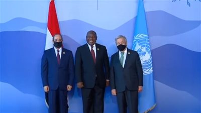 السيسي يستقبل رئيس جنوب أفريقيا في قمة المناخ 