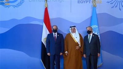 السيسي يستقبل ولي عهد البحرين في مؤتمر المناخ 