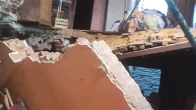 انهيار سقف منزل بشبرا الخيمة| صور 