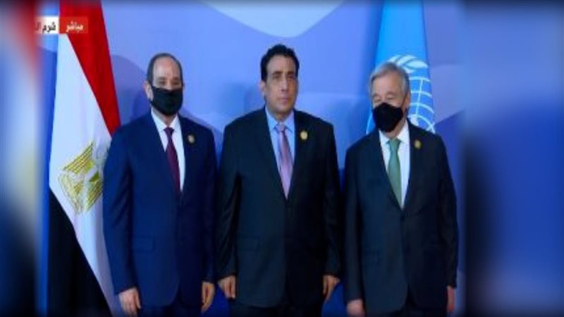 السيسي وجوتيريش يستقبلان