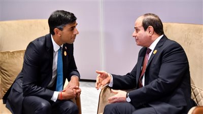 السيسي يؤكد لرئيس وزراء بريطانيا تطلع مصر إلى تعظيم التعاون وتعزيز التنسيق السياسي