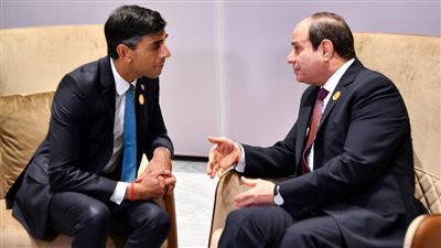 السيسي ورئيس وزراء بريطانيا يبحثان تطورات الأوضاع في غزة ومنطقة البحر الأحمر 