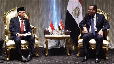 رئيس الوزراء يلتقي نائب رئيس جمهورية إندونيسيا علي هامش قمة COP27 