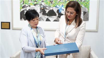 وزيرة التخطيط والتنمية الاقتصادية تلتقي محافظ طوكيو 