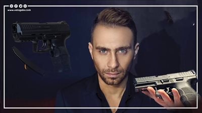 سعره خيالي ويطلق عليه مسدس المشاهير.. تعرف على مواصفات سلاح حسام حبيب | فيديو