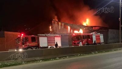  إصابة شخصين فى حريق ورشة حدادة بالمحلة