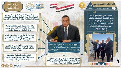 نشاط مكثف.. نشاط وزارة التنمية المحلية في اسبوع| انفو جراف