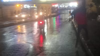 سقوط أمطار خفيفة على مناطق شرق الإسكندرية