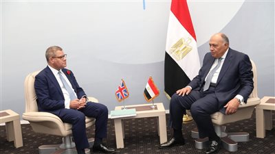 وزير الخارجية يستقبل ألوك شارما رئيس الدورة ٢٦ لمؤتمر تغير المناخ