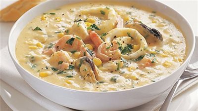 أسرع طريقة لعمل شوربة السي فود الشهية 