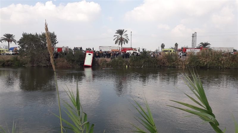 جانب من الحادث بالدقهلية