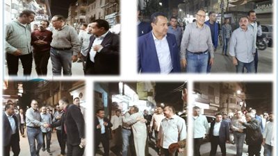 محافظ الشرقية يتفقد شوارع بلبيس ليلا لمتابعة خطة التطوير | صور