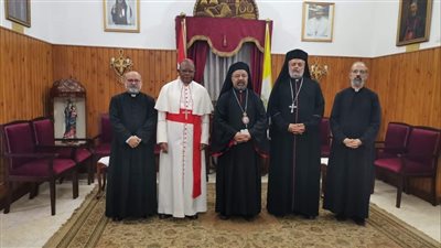 بطريرك الكاثوليك يستقبل رئيس مجلس الأساقفة بإفريقيا