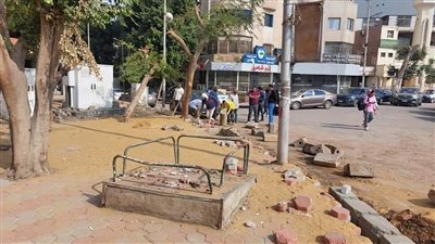  تطوير ميدان مدكور وتأهيل الطرق بالعمرانية والطالبية والعجوزة| صور