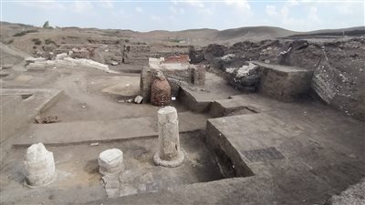 الكشف عن بقايا صالة أعمدة معبد بوتو بمحافظة كفر الشيخ | صور