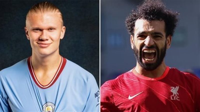 محمد صلاح ينافس هالاند