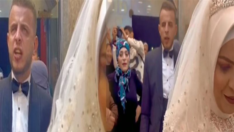 عريس يفتتح حفل زفافه