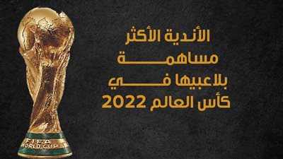 الأندية الأكثر مساهمة بلاعبيها في بكأس العالم 2022 | إنفوجراف