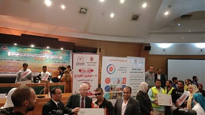 التضامن تسلم 1000 لاب توب للطلاب ذوي الإعاقة البصرية بجامعة حلوان