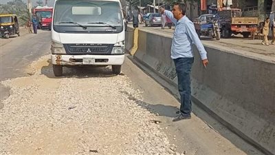 صيانة الطرق السريعة في قرى مدينة البدرشين بالجيزة| صور 