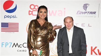 هند عبد الحليم وركين سعد وهاجر الشرنوبي في عرض فيلم 