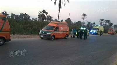 إصابة 4 طلاب في تصادم سيارة بدراجة بخارية ببني سويف