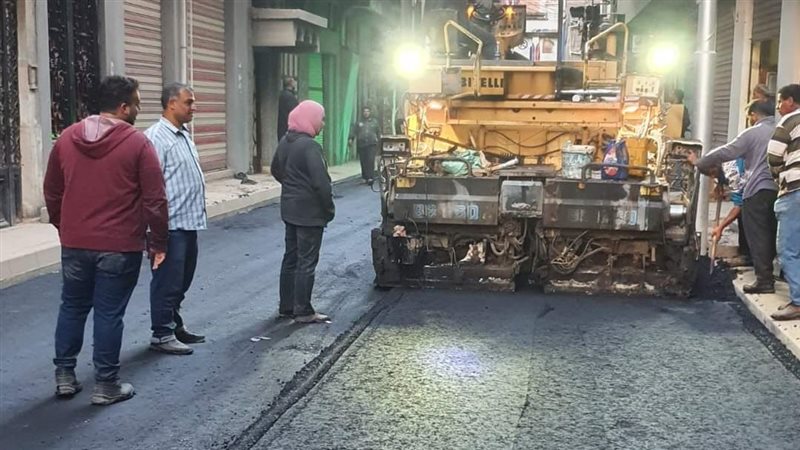 رصف شوارع منية دمياط