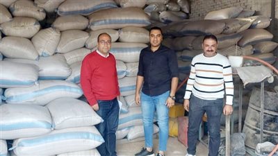 ضبط 252 طن أرز شعير فى حملة تموينية مكبرة بمركز بلقاس بالدقهلية