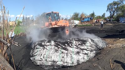 إزالة 47 من مكامير الفحم الملوثة بسيدي سالم بكفر الشيخ | صور