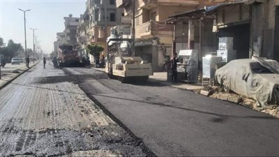 رصف منطقة السنانية وشارع الموقف بمدينة دمياط