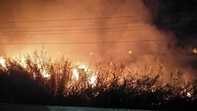 حريق هائل بمعبد بتاح فى ميت رهينة بالجيزة.. والدفع بسيارات الإطفاء للسيطرة عليه