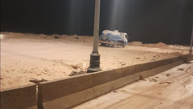 إصلاح كسر خط المياه