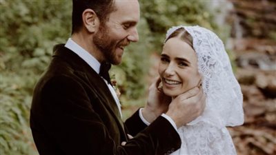 أول صور من حفل زفاف ليلي كولينز والمخرج تشارلي ماكدويل 