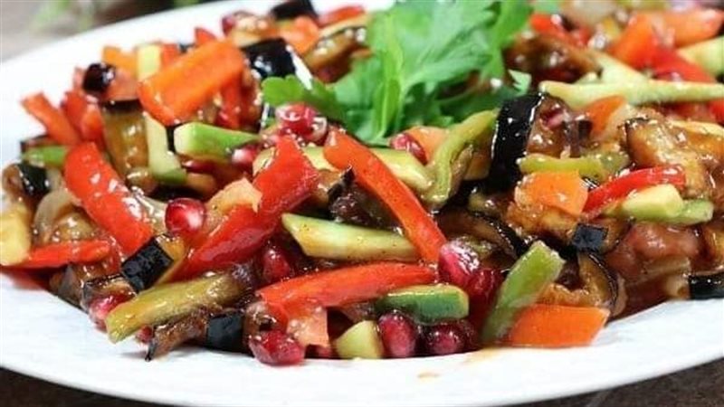سلطة الباذنجان والقرع