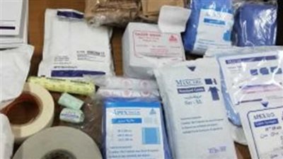 ضبط 5 آلاف قطعة مستلزمات طبية مجهولة المصدر و2 طن خامات تصنيع بحي جنوب الجيزة