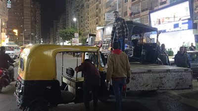ضبط 10 مركبات توك توك خلال حملة مكبرة بحي منتزه ثان بالإسكندرية