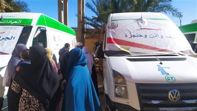  الكشف على 359 مواطنا خلال قافلة طبية بالوادي الجديد