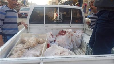ضبط 421 كيلو لحوم فاسدة في حملات بالجيزة| صور