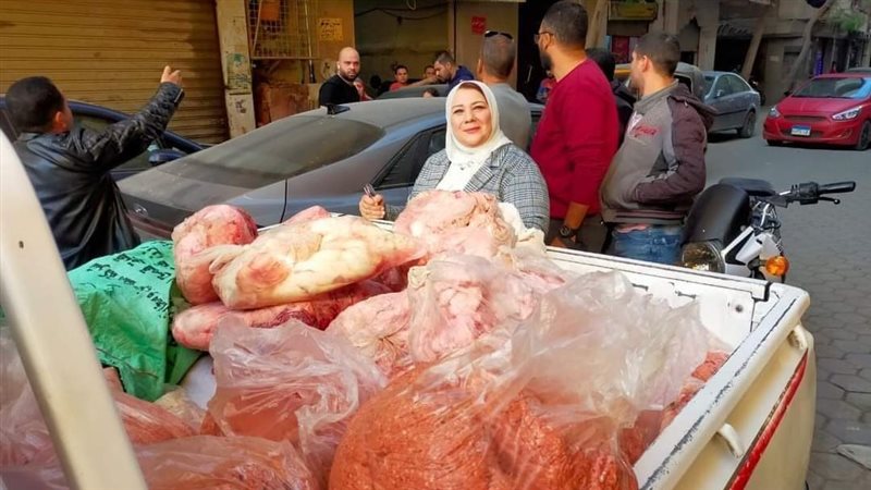 ضبط نصف طن لحوم مجهولة